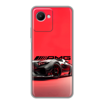 Силиконовый чехол на Realme C30s с принтом Мерседес Mercedes AMG Силиконовый чехол на Realme C30s с принтом Мерседес Mercedes AMG