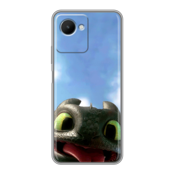 Силиконовый чехол на Realme C30s с принтом Как приручить дракона