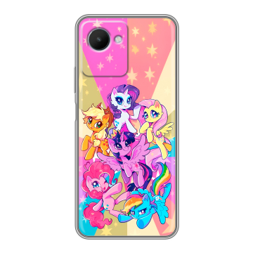 Силиконовый чехол на Realme C30s с принтом My little pony Дружба чудо