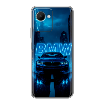 Силиконовый чехол на Realme C30s с принтом BMW БМВ
