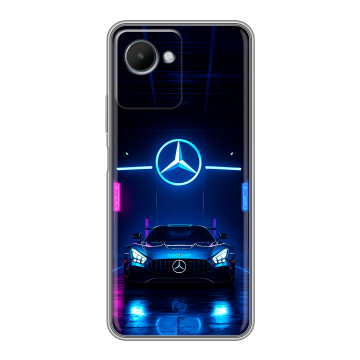 Силиконовый чехол на Realme C30s с принтом Mercedes Мерседес