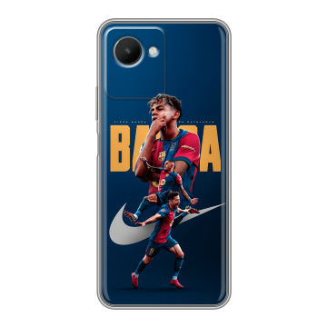 Силиконовый чехол на Realme C30s с принтом Барселона Barca Yamal 