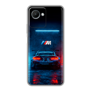 Силиконовый чехол на Realme C30s с принтом BMW БМВ