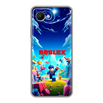 Силиконовый чехол на Realme C30s с принтом Roblox Роблокс Силиконовый чехол на Realme C30s с принтом Roblox Роблокс