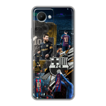 Силиконовый чехол на Realme C30s с принтом Messi Barcelona