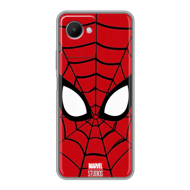 Силиконовый чехол на Realme C30s с принтом человек паук spiderman Силиконовый чехол на Realme C30s с принтом человек паук spiderman