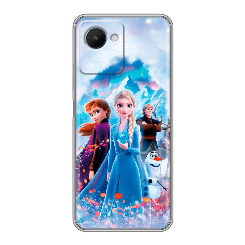 Силиконовый чехол на Realme C30s с принтом Холодное сердце Frozen Силиконовый чехол на Realme C30s с принтом Холодное сердце Frozen