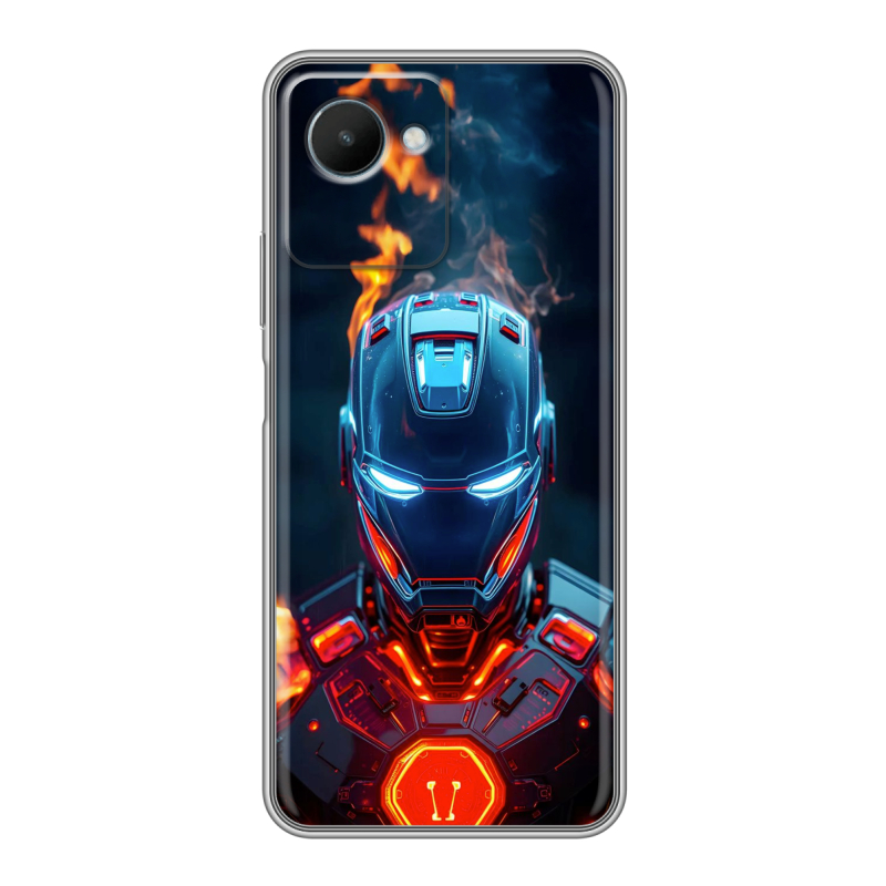 Силиконовый чехол на Realme C30s с принтом IronMan Железный человек Силиконовый чехол на Realme C30s с принтом IronMan Железный человек
