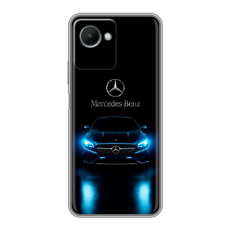 Силиконовый чехол на Realme C30s с принтом Mercedes Мерседес Силиконовый чехол на Realme C30s с принтом Mercedes Мерседес