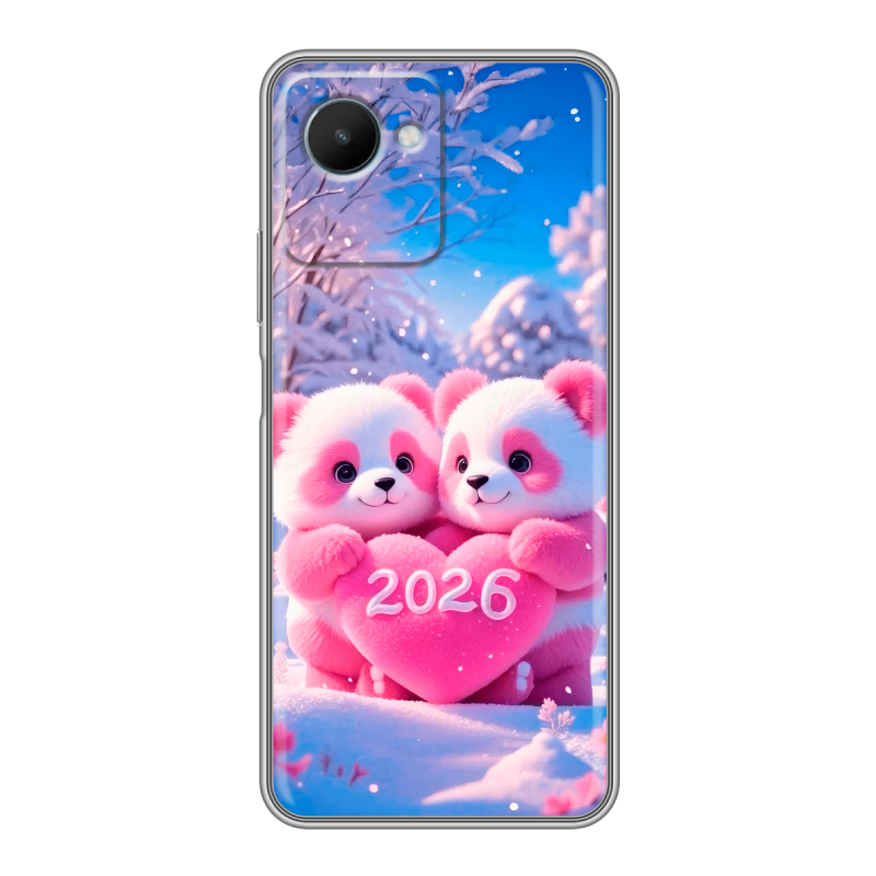 Силиконовый чехол на Realme C30s с принтом Новый год Силиконовый чехол на Realme C30s с принтом Новый год