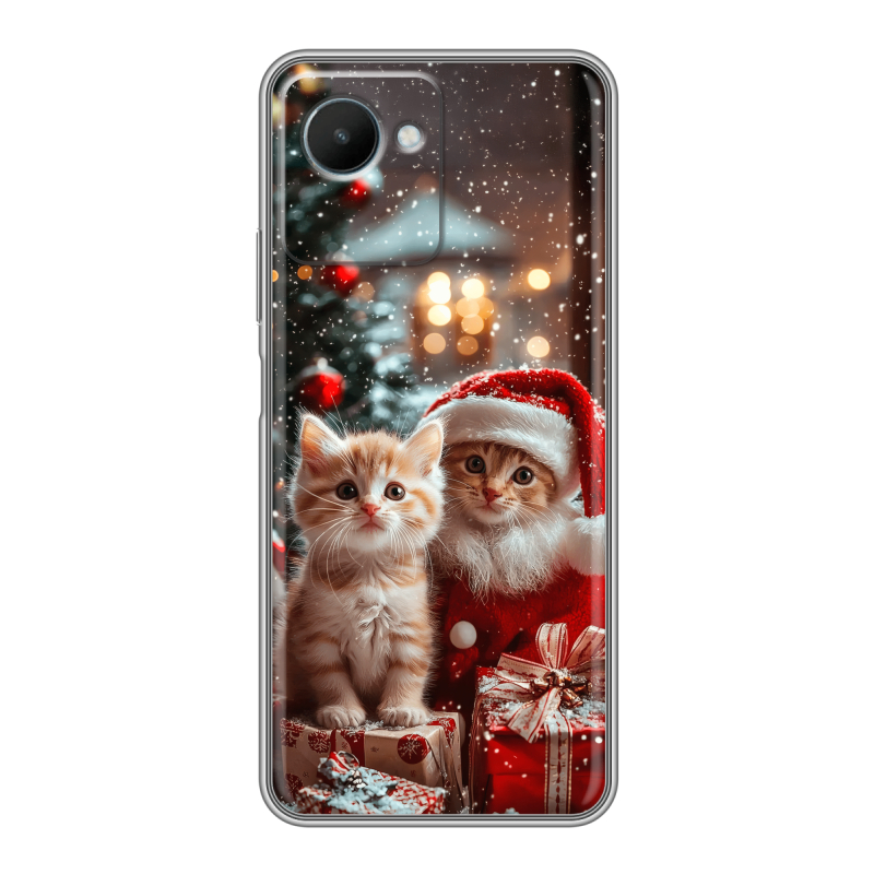 Силиконовый чехол на Realme C30s с принтом Новый год Силиконовый чехол на Realme C30s с принтом Новый год
