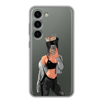 Силиконовый чехол на Samsung Galaxy S23 с принтом Женские принты Силиконовый чехол на Samsung Galaxy S23 с принтом Женские принты