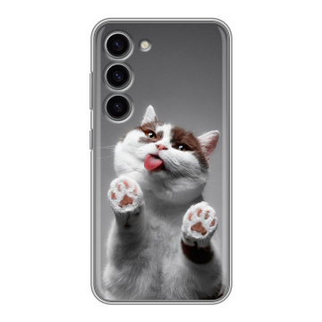 Силиконовый чехол на Samsung Galaxy S23 с принтом Коты Силиконовый чехол на Samsung Galaxy S23 с принтом Коты