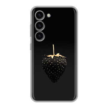Силиконовый чехол на Samsung Galaxy S23 с принтом Черная клубника Силиконовый чехол на Samsung Galaxy S23 с принтом Черная клубника