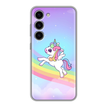 Силиконовый чехол на Samsung Galaxy S23 с принтом Единорог Силиконовый чехол на Samsung Galaxy S23 с принтом Единорог