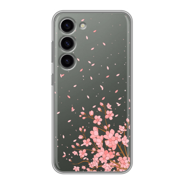 Силиконовый чехол на Samsung Galaxy S23 с принтом Ветка сакуры Силиконовый чехол на Samsung Galaxy S23 с принтом Ветка сакуры