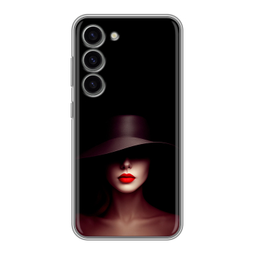 Силиконовый чехол на Samsung Galaxy S23 с принтом Девушка в шляпе Силиконовый чехол на Samsung Galaxy S23 с принтом Девушка в шляпе
