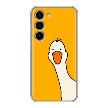 Силиконовый чехол на Samsung Galaxy S23 с принтом Утка Силиконовый чехол на Samsung Galaxy S23 с принтом Утка