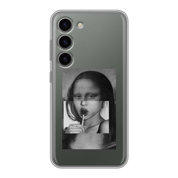 Силиконовый чехол на Samsung Galaxy S23 с принтом Мона Лиза Силиконовый чехол на Samsung Galaxy S23 с принтом Мона Лиза
