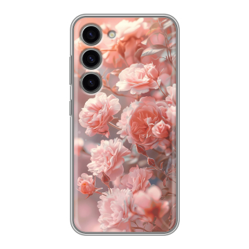 Силиконовый чехол на Samsung Galaxy S23 с принтом Розовые розы Силиконовый чехол на Samsung Galaxy S23 с принтом Розовые розы