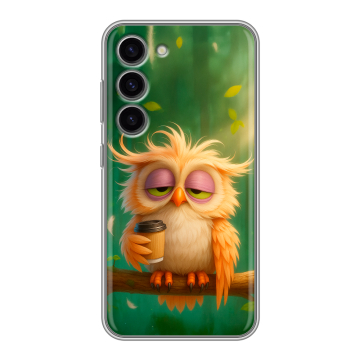 Силиконовый чехол на Samsung Galaxy S23 с принтом сова Силиконовый чехол на Samsung Galaxy S23 с принтом сова