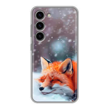 Силиконовый чехол на Samsung Galaxy S23 с принтом лиса Силиконовый чехол на Samsung Galaxy S23 с принтом лиса