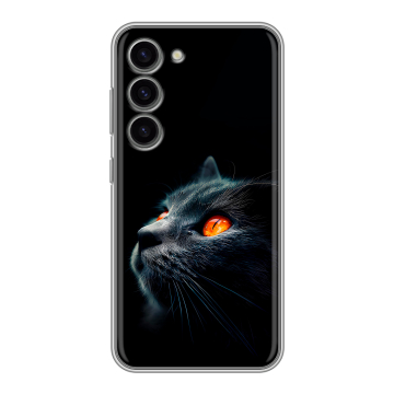 Силиконовый чехол на Samsung Galaxy S23 с принтом милый котик Силиконовый чехол на Samsung Galaxy S23 с принтом милый котик
