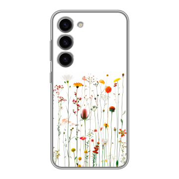 Силиконовый чехол на Samsung Galaxy S23 с принтом цветы Силиконовый чехол на Samsung Galaxy S23 с принтом цветы