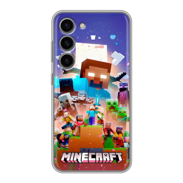 Силиконовый чехол на Samsung Galaxy S23 с принтом Майнкрафт Minecraft Силиконовый чехол на Samsung Galaxy S23 с принтом Майнкрафт Minecraft