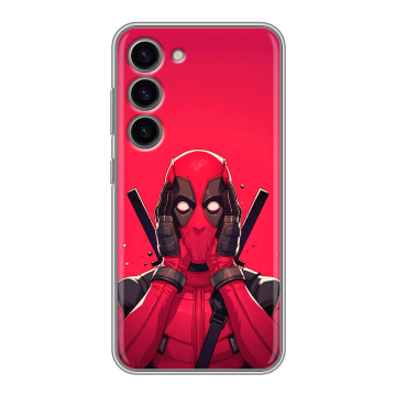 Силиконовый чехол на Samsung Galaxy S23 с принтом Дедпул Deadpool Силиконовый чехол на Samsung Galaxy S23 с принтом Дедпул Deadpool