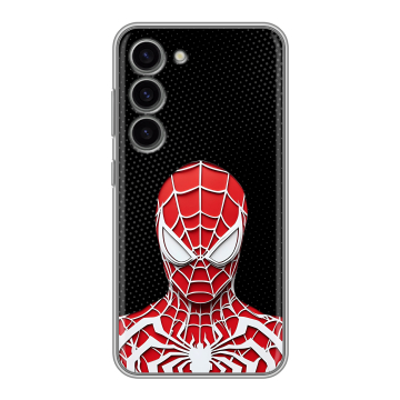 Силиконовый чехол на Samsung Galaxy S23 с принтом человек паук spiderman