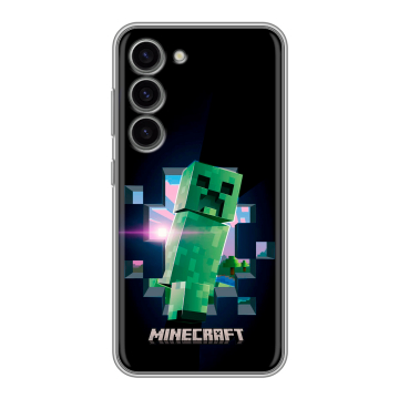 Силиконовый чехол на Samsung Galaxy S23 с принтом Майнкрафт Minecraft