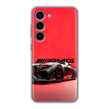 Силиконовый чехол на Samsung Galaxy S23 с принтом Мерседес Mercedes AMG