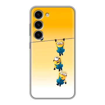 Силиконовый чехол на Samsung Galaxy S23 с принтом Миньоны