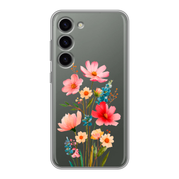 Силиконовый чехол на Samsung Galaxy S23 с принтом Цветы Силиконовый чехол на Samsung Galaxy S23 с принтом Цветы
