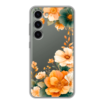 Силиконовый чехол на Samsung Galaxy S23 с принтом Цветы принт Силиконовый чехол на Samsung Galaxy S23 с принтом Цветы принт