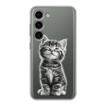 Силиконовый чехол на Samsung Galaxy S23 с принтом Котенок Силиконовый чехол на Samsung Galaxy S23 с принтом Котенок