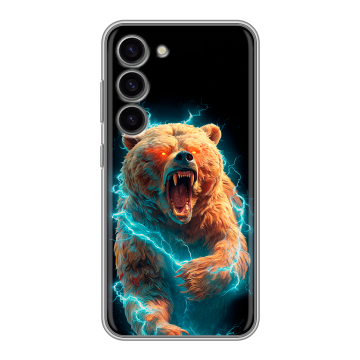 Силиконовый чехол на Samsung Galaxy S23 с принтом Медведь Силиконовый чехол на Samsung Galaxy S23 с принтом Медведь