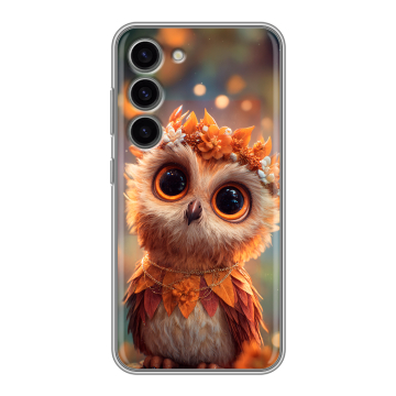 Силиконовый чехол на Samsung Galaxy S23 с принтом Милая сова Силиконовый чехол на Samsung Galaxy S23 с принтом Милая сова