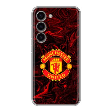 Силиконовый чехол на Samsung Galaxy S23 с принтом Manchester United Силиконовый чехол на Samsung Galaxy S23 с принтом Manchester United
