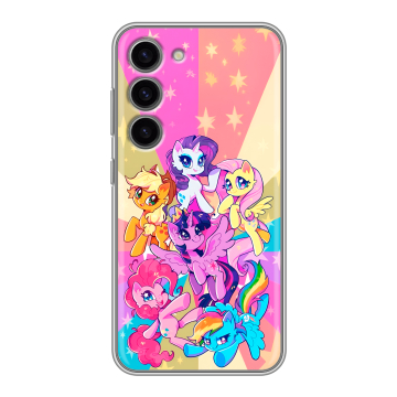 Силиконовый чехол на Samsung Galaxy S23 с принтом My little pony Дружба чудо Силиконовый чехол на Samsung Galaxy S23 с принтом My little pony Дружба чудо