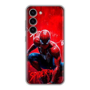 Силиконовый чехол на Samsung Galaxy S23 с принтом Spiderman Человек паук Силиконовый чехол на Samsung Galaxy S23 с принтом Spiderman Человек паук