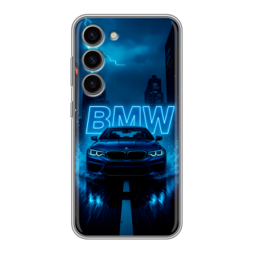 Силиконовый чехол на Samsung Galaxy S23 с принтом BMW БМВ Силиконовый чехол на Samsung Galaxy S23 с принтом BMW БМВ
