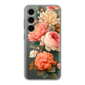 Силиконовый чехол на Samsung Galaxy S23 с принтом цветы Силиконовый чехол на Samsung Galaxy S23 с принтом цветы