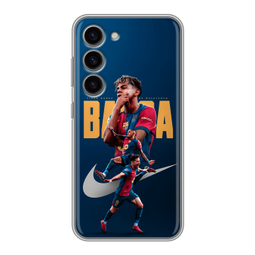 Силиконовый чехол на Samsung Galaxy S23 с принтом Барселона Barca Yamal Силиконовый чехол на Samsung Galaxy S23 с принтом Барселона Barca Yamal