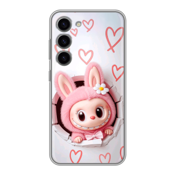 Силиконовый чехол на Samsung Galaxy S23 с принтом Labubu Лабубу
