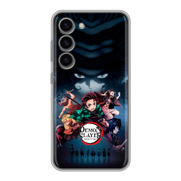 Силиконовый чехол на Samsung Galaxy S23 с принтом Demon Slayer Клинок рассекающий демонов Силиконовый чехол на Samsung Galaxy S23 с принтом Demon Slayer Клинок рассекающий демонов