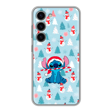 Силиконовый чехол на Samsung Galaxy S23 с принтом Стич Новый год Силиконовый чехол на Samsung Galaxy S23 с принтом Стич Новый год