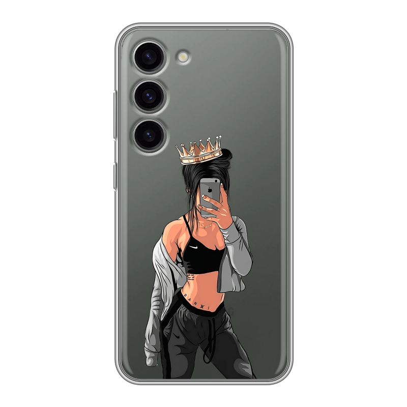 Силиконовый противоударный чехол на Samsung Galaxy S23 с принтом Женские принты Силиконовый противоударный чехол на Samsung Galaxy S23 с принтом Женские принты