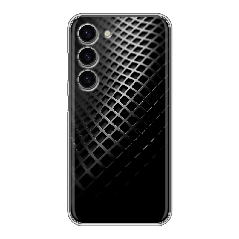 Силиконовый противоударный чехол на Samsung Galaxy S23 с принтом Текстура металла Силиконовый противоударный чехол на Samsung Galaxy S23 с принтом Текстура металла